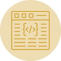 Coding Line Yellow Circle Icon vector