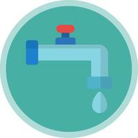 Faucet Flat Multi Circle Icon vector