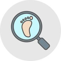 Footprint Line Filled Light Icon vector