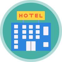 Hotel Flat Multi Circle Icon vector