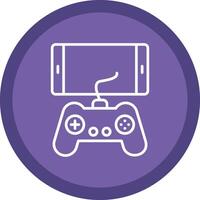 Mobile Game Line Multi Circle Icon vector