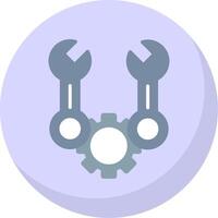 Spanner Flat Bubble Icon vector