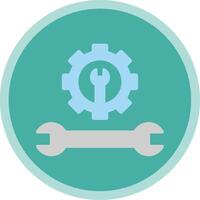 Tools Flat Multi Circle Icon vector