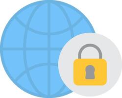 global seguridad plano multi circulo icono vector