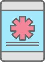 M-Health Line Filled Light Icon vector
