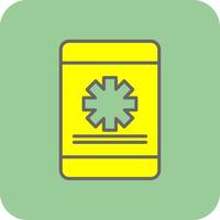 M-Health Filled Yellow Icon vector