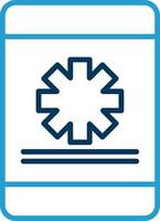M-Health Line Blue Two Color Icon vector