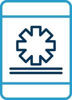 M-Health Line Blue Two Color Icon vector