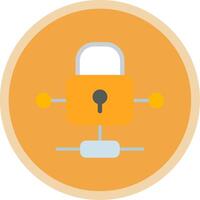 Padlock Flat Multi Circle Icon vector