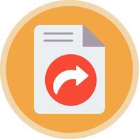 Send File Flat Multi Circle Icon vector