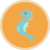 Seahorse Flat Multi Circle Icon vector