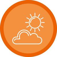 Sun Line Multi Circle Icon vector