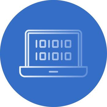 Binary Code Flat Bubble Icon vector