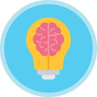 Brainstorm Flat Multi Circle Icon vector