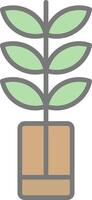 Plant Line Filled Light Icon vector