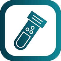 Test Tube Filled Yellow Icon vector