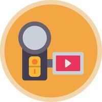 Camera Flat Multi Circle Icon vector