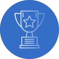 Trophy Flat Bubble Icon vector