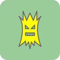 Tree Halloween Filled Yellow Icon vector