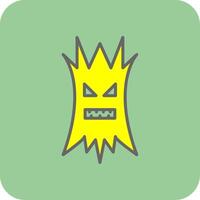 Tree Halloween Filled Yellow Icon vector