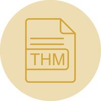 thm archivo formato línea amarillo circulo icono vector