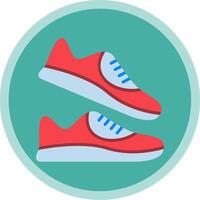 Jogger Flat Multi Circle Icon vector