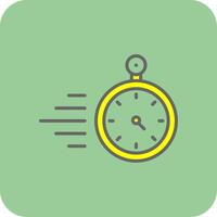 Timer Filled Yellow Icon vector