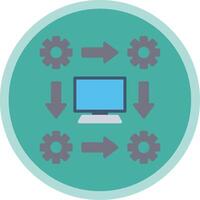 Workflow Flat Multi Circle Icon vector