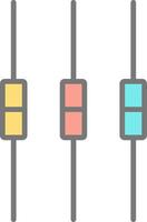 Box Plot Line Filled Light Icon vector