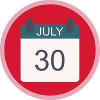July Flat Multi Circle Icon vector