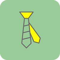 Tie Filled Yellow Icon vector