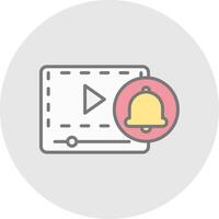 Reminder Line Filled Light Icon vector