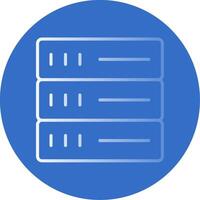 Database Flat Bubble Icon vector