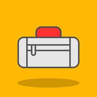 Duffle Bag Filled Shadow Icon vector