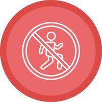 Prohibited Sign Line Multi Circle Icon vector