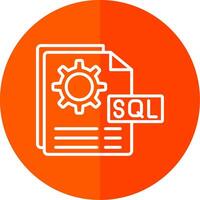 Sql File Line Yellow White Icon vector