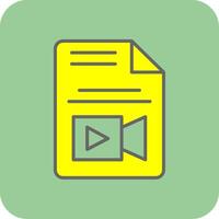 File Filled Yellow Icon vector