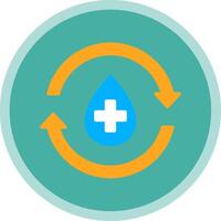 Water Cycle Flat Multi Circle Icon vector