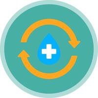 Water Cycle Flat Multi Circle Icon vector