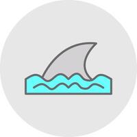 Fin Line Filled Light Icon vector