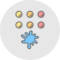 Paintballs Line Filled Light Icon vector