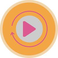Procesando plano multi circulo icono vector