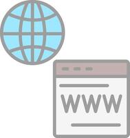web servicios línea lleno ligero icono vector