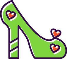 High Heels filled Design Icon vector