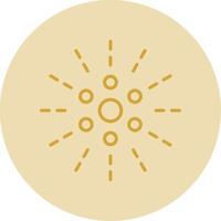 Firework Line Yellow Circle Icon vector