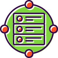 Data Flow filled Design Icon vector