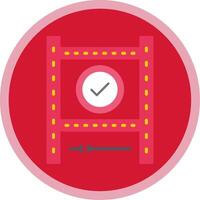 Movie Flat Multi Circle Icon vector