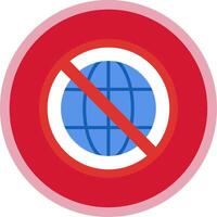 Prohibited Sign Flat Multi Circle Icon vector