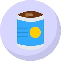 Tinned Food Flat Bubble Icon vector