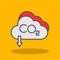 Co2 Filled Shadow Icon vector
